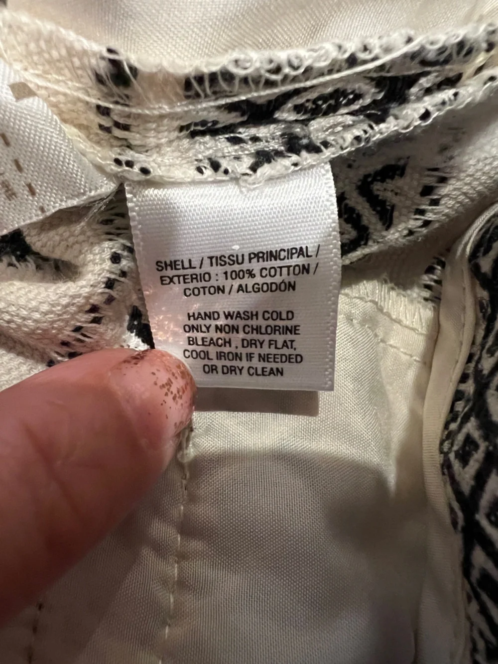 LOFT Tweed Riviera Stripe Diamond Pattern Black White Chino Shorts 100% Cotton - Picture 5 of 5